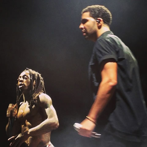 这场谁赢了? Drake vs. Lil Wayne对扛演唱会在印第安纳州举行 (7张照片)