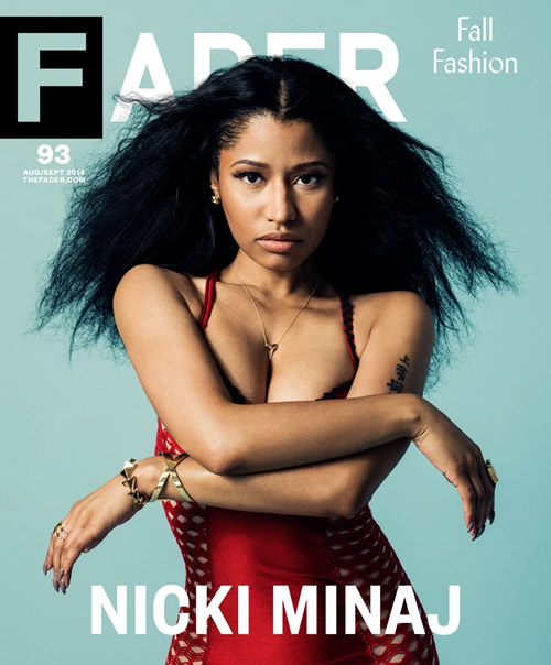 Nicki Minaj 性感内衣打扮登上FADER杂志封面 (5张内页照片)