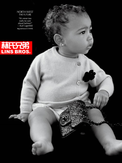 Kanye女儿North West为CHANEL香奈儿做模特..老佛爷卡尔·拉格斐配上大师级别的话 (照片)