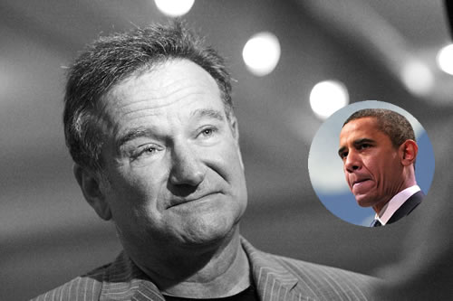美国总统奥巴马悼念刚去世的传奇喜剧明星罗宾·威廉姆斯Robin Williams (4张照片)