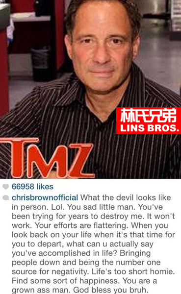 非常烈! Chris Brown公开猛烈对峙TMZ老板Harvey Levin..直接攻击他为‘恶魔’ (截图)