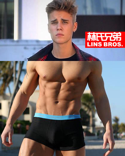 男模身材! Justin Bieber脱光剩下内裤..你发现他已经是肌肉男..全国电视直播现场 (照片)