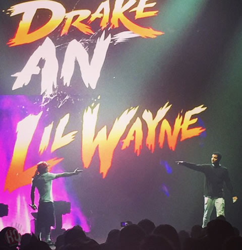 牛的..Lil Wayne与Drake对扛演唱会全部结束了..不可思议的结果 (6张照片)