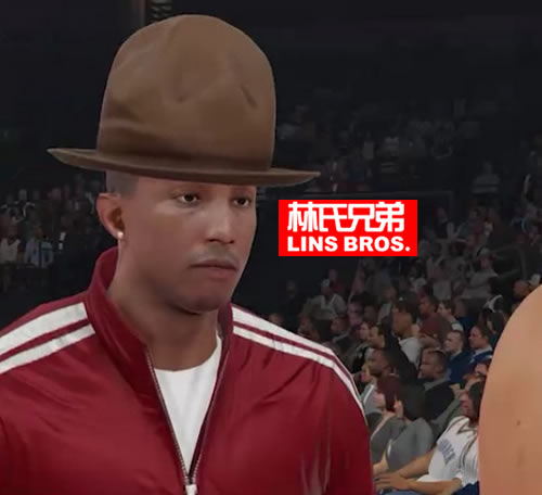 感谢高科技! 高相似度的Pharrell出现在NBA2K15游戏中 (视频)