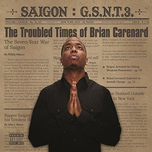 Saigon公布新专辑GSNT 3: The Troubled Times of Brian Carenard封面歌曲名单，2大嘻哈传奇加入  