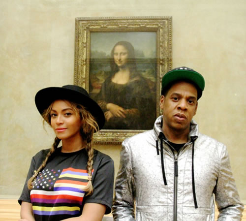 蒙娜丽莎她是谁? 又迎来两位超级巨星的拜访..Jay Z和老婆Beyonce (4张照片)
