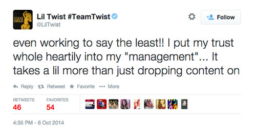 到底出了什么问题?! 和Tyga一样..同事Lil Twist也公开抨击YMCMB..激烈程度超过Tyga (7张截图)