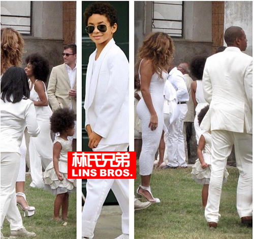 打架早已烟消云散..Beyonce妹妹Solange结婚..曾经被殴打的姐夫Jay Z仍然是最重要的“客人”之一 (5张照片)