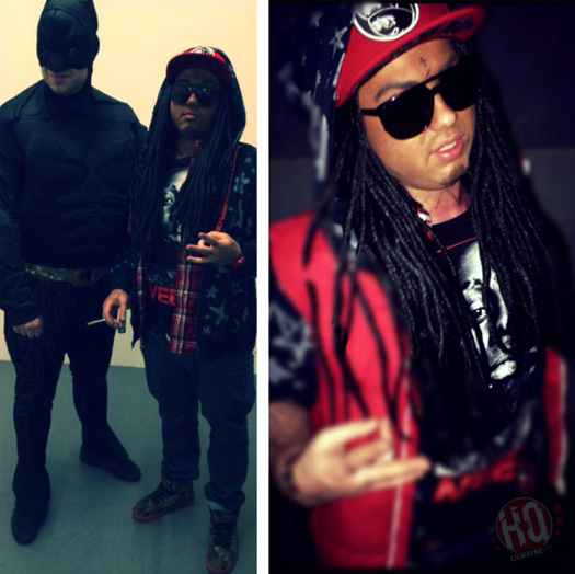 过了一年..Lil Wayne的粉丝们装扮成偶像的样子..第一张也像Birdman, 最后一张也像Tyga (2014万圣节照片)