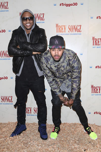 Trey Songz与好兄弟Chris Brown庆祝30岁生日 (照片)