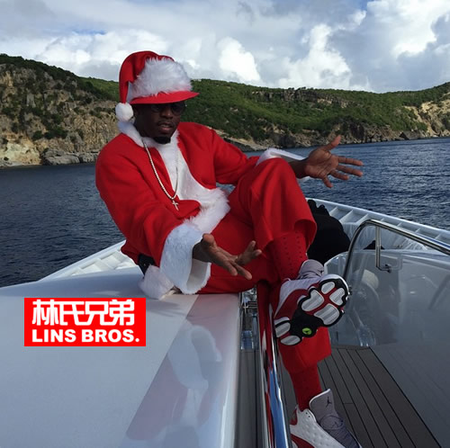白皮肤圣诞老人很熟悉..见识一下Diddy在圣诞节打扮的Black Santa (照片)