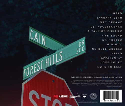 新巨星J. Cole准备好了应战..放出新专辑2014 Forest Hills Drive官方歌曲名单 (图片)