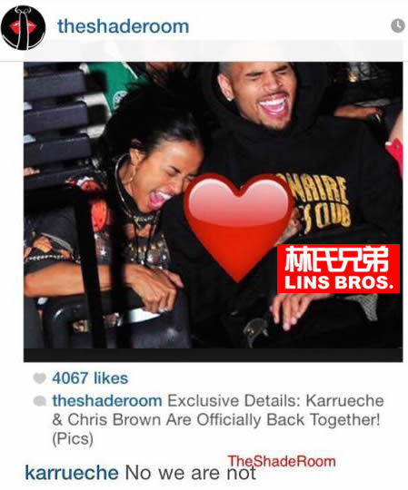 这次爱情真的幻灭! Karrueche这样公开坚决确认她与前男友Chris Brown缘分已尽..不再回来 (照片)