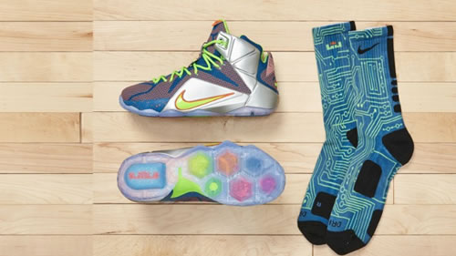 惊艳! 勒布朗詹姆斯的Nike LeBron 12 “Trillion Dollar Man”新球鞋..五颜六色 (8张细节照片)