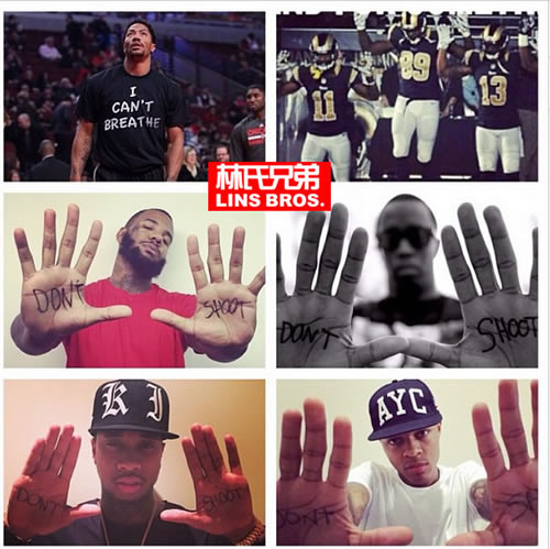 明星的号召力: Diddy, Tyga, The Game, Bow Wow, 公牛罗斯等站出来声援一系列黑人被杀事件 (照片)