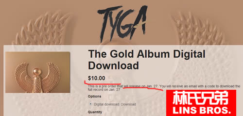 多次拖延后..Tyga黄金专辑The Gold Album发行日期定下来了..售价多少钱? (图片)