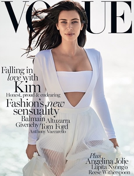 世界第一辣妈卡戴珊登上Vogue澳大利亚杂志封面 (2张照片)
