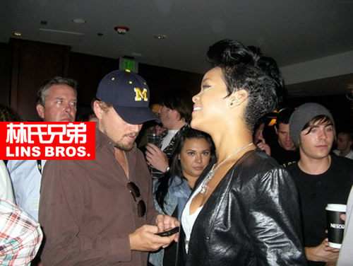 新的一对超级情侣?! 影星莱昂纳多和Rihanna在花花公子豪宅玩暧昧 (2张照片)