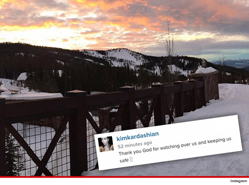 惊险! 卡戴珊Kim Kardashian和女儿North West 蒙大拿州遇上车祸..卡戴珊的反应 (图片)