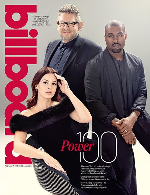 Kanye West登上Billboard Power 100期刊封面..Eminem去年“狠狠”攻击过的美女Lana Del Rey站一起 (图片)