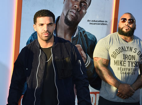 Drake, T.I.来到了中国剧院出席新电影Get Hard首映 (6张照片)