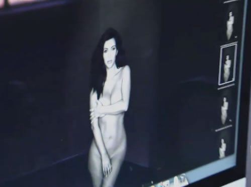 不止于此..Kanye West放出性感老婆卡戴珊上身裸体照片同时还放出全裸版本的 (照片)