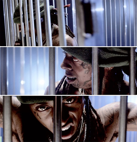 让我们见识一下曾经做过牢的Lil Wayne在牢笼里的仿真画面 (照片)