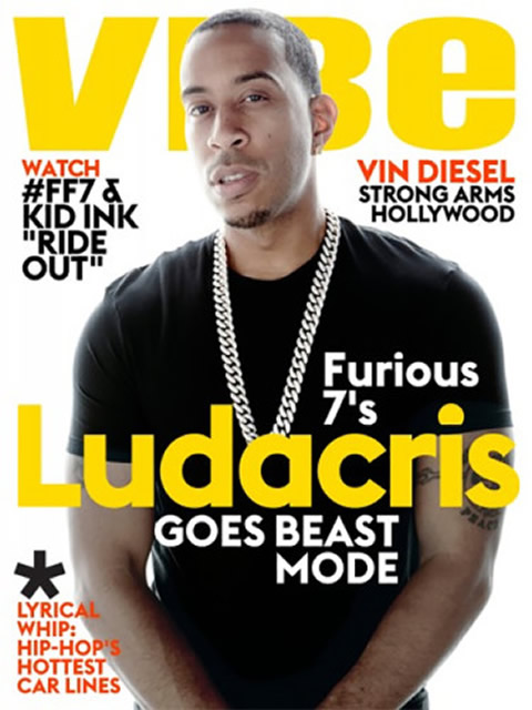 出演新电影速度与激情7的Ludacris登上VIBE杂志封面 (照片)