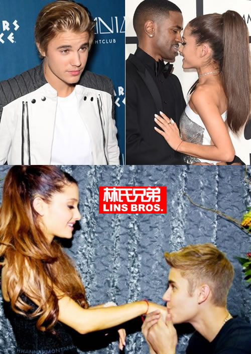 Justin Bieber就是这样多次亲密接触Big Sean女友Ariana Grande让后者吃醋很生气.. (5张照片)