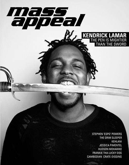 非常危险..Dr. Dre徒弟Kendrick Lamar不惜可能流血掉牙的代价登上杂志封面 (照片)