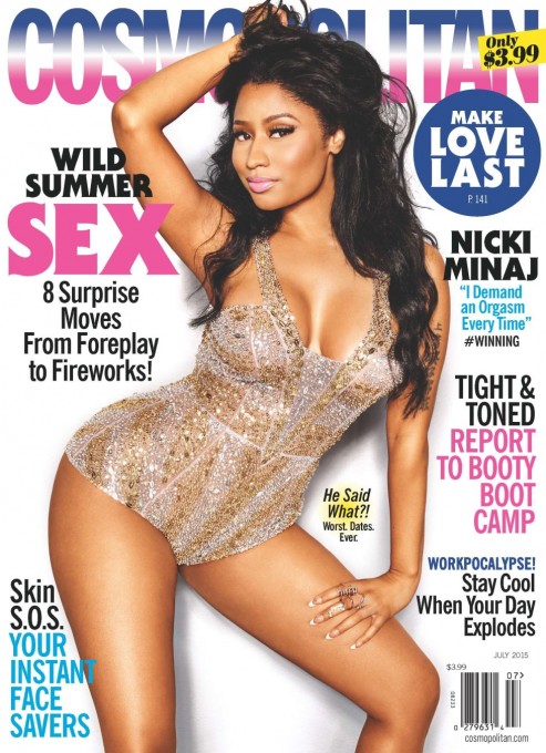 不一般的Sexy! Nicki Minaj登上杂志封面不但有非凡性感身材还有绝佳的抚媚动作 (3张照片)
