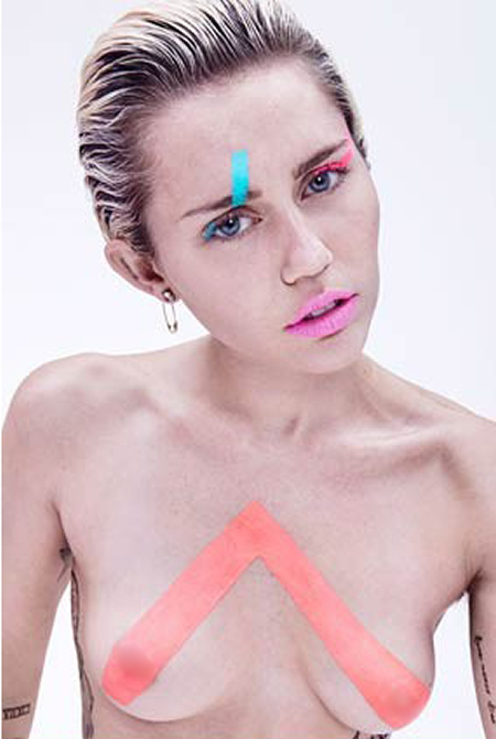 真的疯了!!! Miley Cyrus成为卡戴珊第二..全裸出镜三点全露 (4张照片)