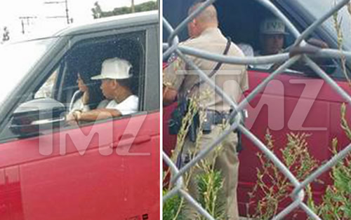 最好的警察..Tyga带着女友Kylie Jenner非法驾车被拦截..不过没啥事 (照片)