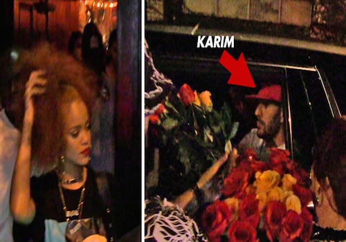 升温! Rihanna和可能的绯闻男友/足球巨星本泽马再约会..这位前锋已经用玫瑰花攻占她的心 (照片)
