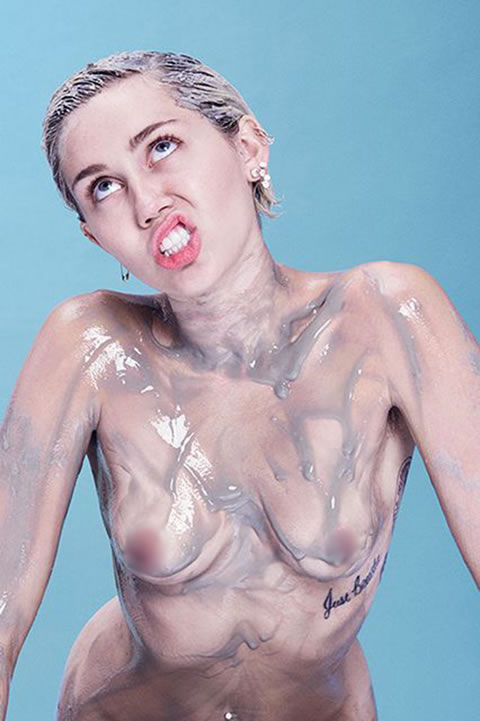 真的疯了!!! Miley Cyrus成为卡戴珊第二..全裸出镜三点全露 (4张照片)