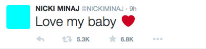 有人乱猜测Nicki Minaj和男友Meek Mill分手..Nicki只用了三个字和一个符号粉碎流言 (图片)