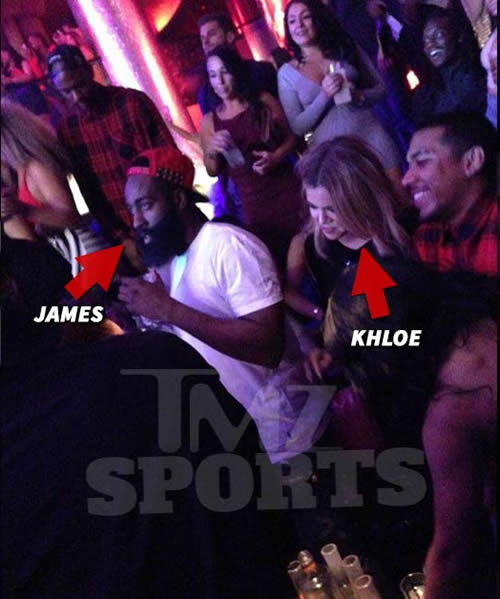 NBA超级巨星詹姆斯·哈登泡上卡戴珊妹妹Khloe Kardashian..还未离婚的奥多姆你心里啥想法? (照片)
