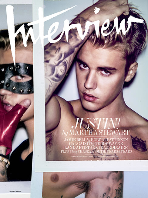 Justin Bieber登上杂志封面玩Sexy舔刀子拔罐..女生再次迎来福利 (6张照片)