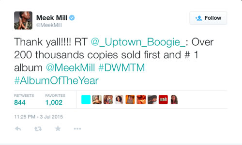 牛X!! Nicki Minaj很有眼光..她男友Meek Mill新专辑首周销量预测恐怖成绩单出炉..他反应冷静