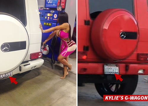 尴尬了! 报道说Tyga送给女友Kylie Jenner的定制奔驰越野车是他曾经给前任Blac Chyna的车..然后剧情发生重大变化 (照片对比)