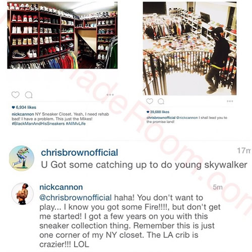 天外有天..Chris Brown万万没有想到有一个人的鞋子收藏比他更牛X..他是玛丽亚凯莉前夫 (照片展示)