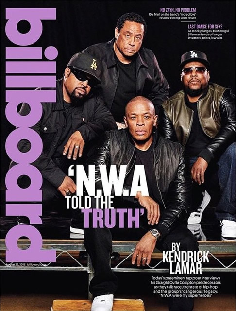 感慨! 传奇组合N.W.A回归登上Billboard杂志封面..Dr. Dre老了, Eazy E不在了, Ice Cube吃了长生不老药 (照片)