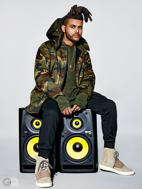 恐怖的价格!! Kanye West的这款皮草夹克要卖到2万元一件..新巨星The Weeknd做模特展示 (4张照片)