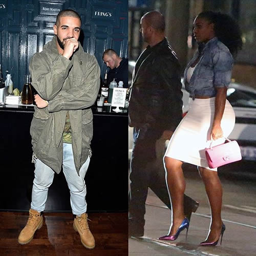 越来越有钱的Drake家乡开餐厅..如此大臀的性感女友小威廉姆斯前去陪她的男人够格 (照片)