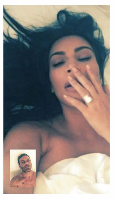 疯了吗??! 卡戴珊分享和另外一名男子裸聊截图..Kanye West要气炸 (照片)