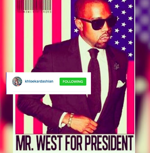 强大的后援团! Kanye West竞选美国总统消息一出来..强大的卡戴珊家族宣传系统已经启动 (照片)