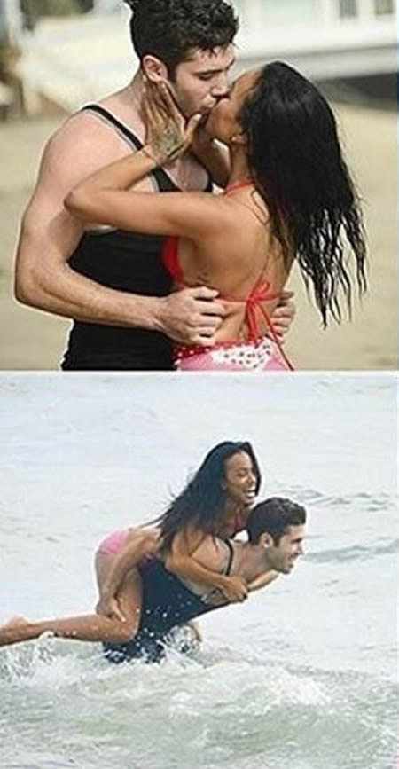 让Chris Brown吃醋的画面再发生..前女友Karrueche和大帅哥亲密接触 (照片)