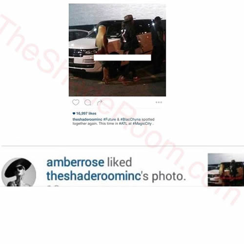 看起来Amber Rose是非常支持Tyga孩子TA妈Blac Chyna和Ciara孩子TA爸Future的恋情 (照片)