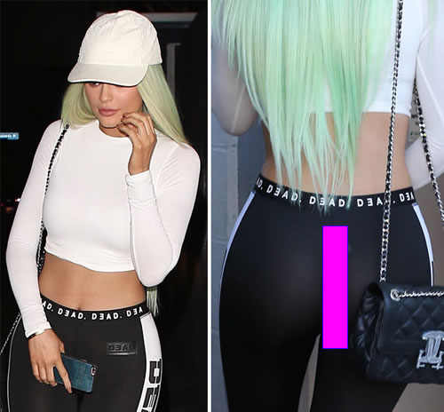 Wow!! 卡戴珊18岁妹妹Kylie Jenner不仅穿透Shi装，还搭配Ding字裤..别人的18岁 (照片)