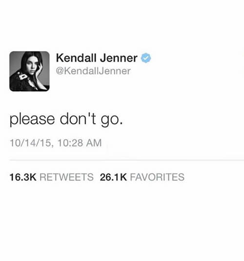 危急!! 病危中, 奥多姆前妻Khloe卡戴珊妹妹Kendall Jenner发出悲伤的推特 (图片)